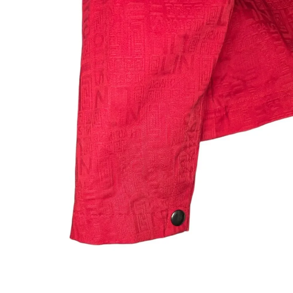 Women's Designer Simon Chang Red Blazer Jacket, Size 12